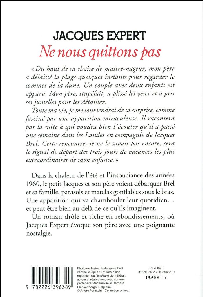 Quatrième de couverture de « Ne nous quittons pas : roman »