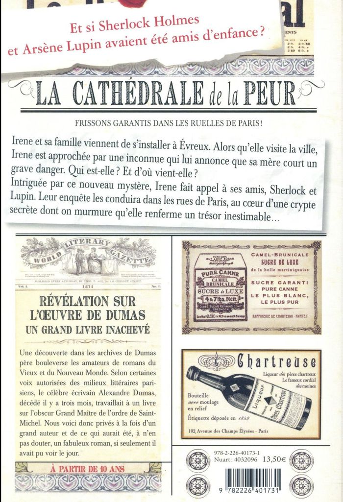 Quatrième de couverture de « La cathédrale de la peur »