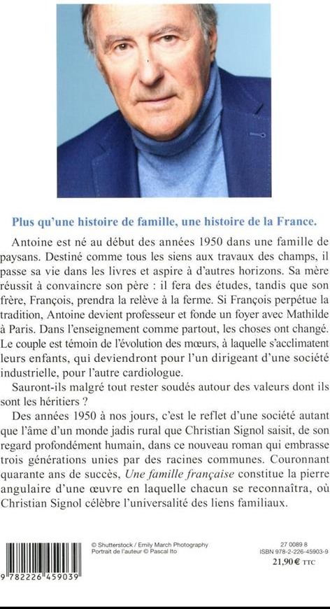 Quatrième de couverture de « Une Famille française : roman »