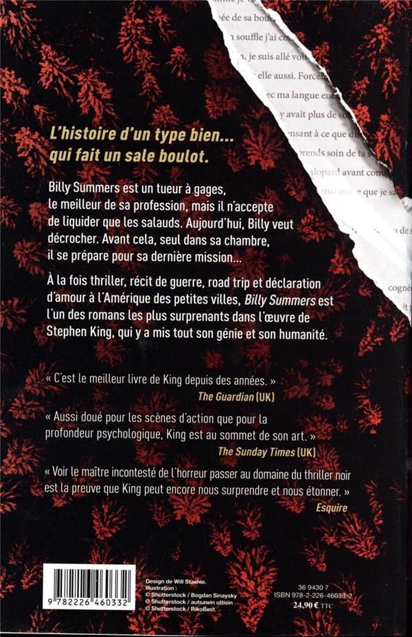 Quatrième de couverture de « Billy Summers : roman »