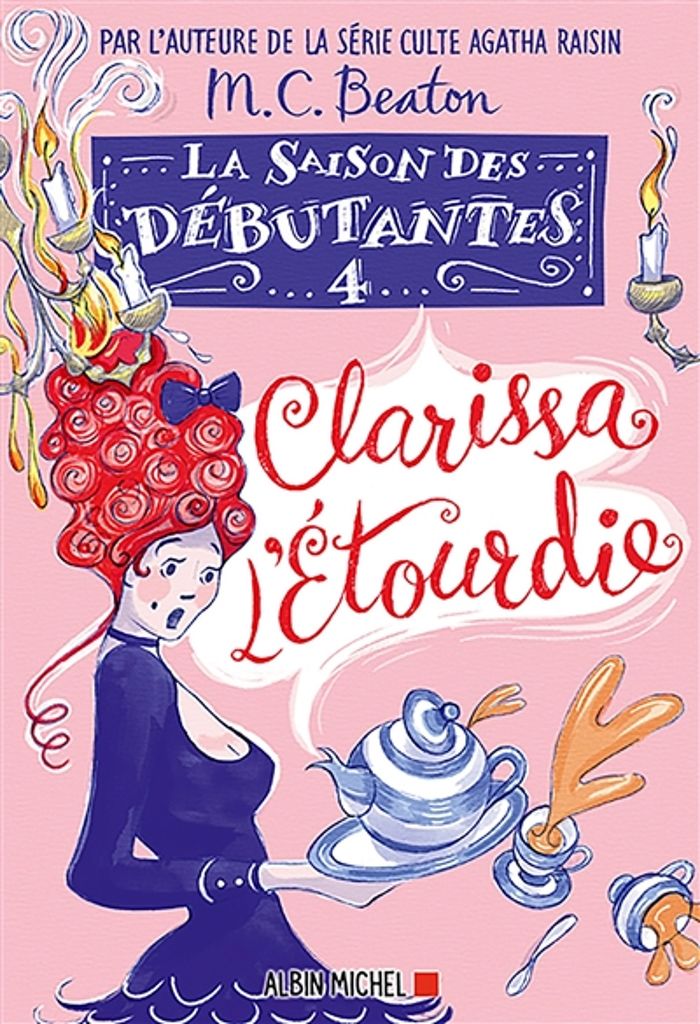 Couverture du livre « Clarissa l'étourdie » de M. C. Beaton, librairie Les Contes Infusés à Corte
