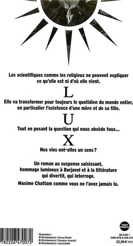 Quatrième de couverture de « Lux »