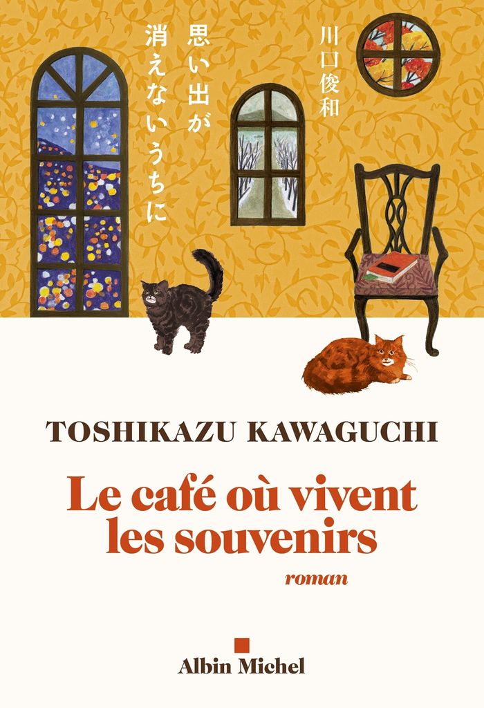 Couverture du livre « Le café où vivent les souvenirs : roman » de Toshikazu Kawaguchi, librairie Les Contes Infusés à Corte