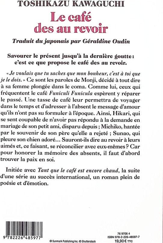 Quatrième de couverture de « Le café des au revoir : roman »