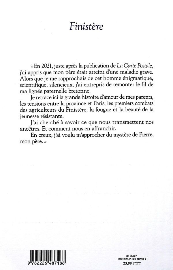 Quatrième de couverture de « Finistère : roman »
