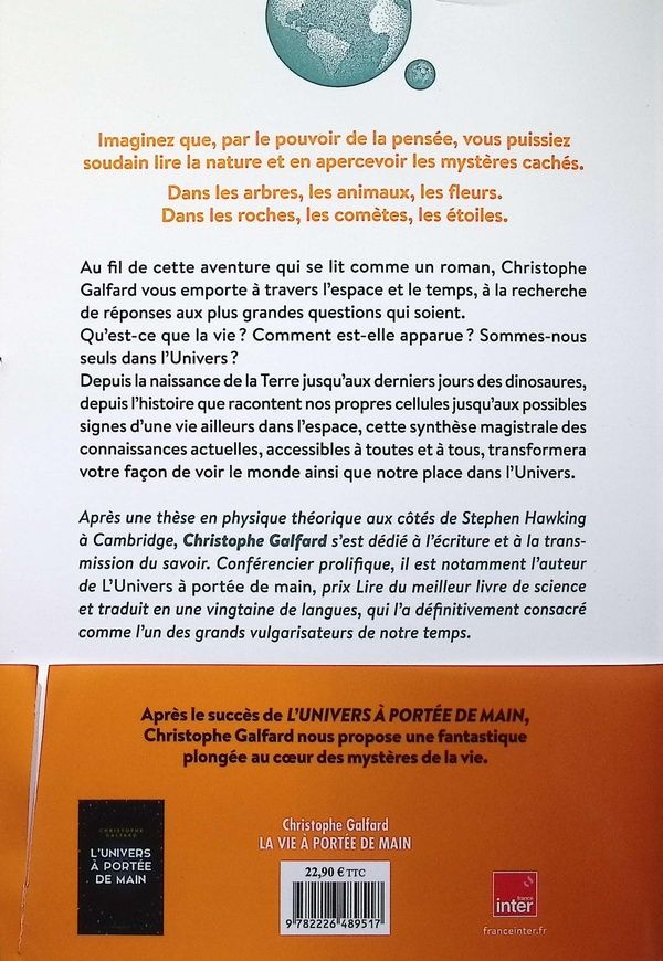 Quatrième de couverture de « LA VIE A PORTEE DE MAIN »