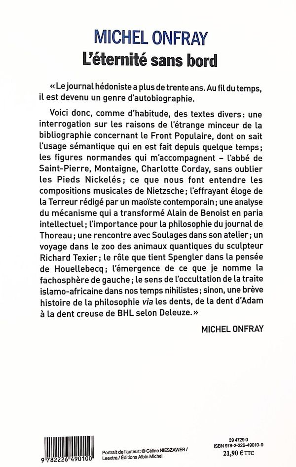 Quatrième de couverture de « L'éternité sans bord »