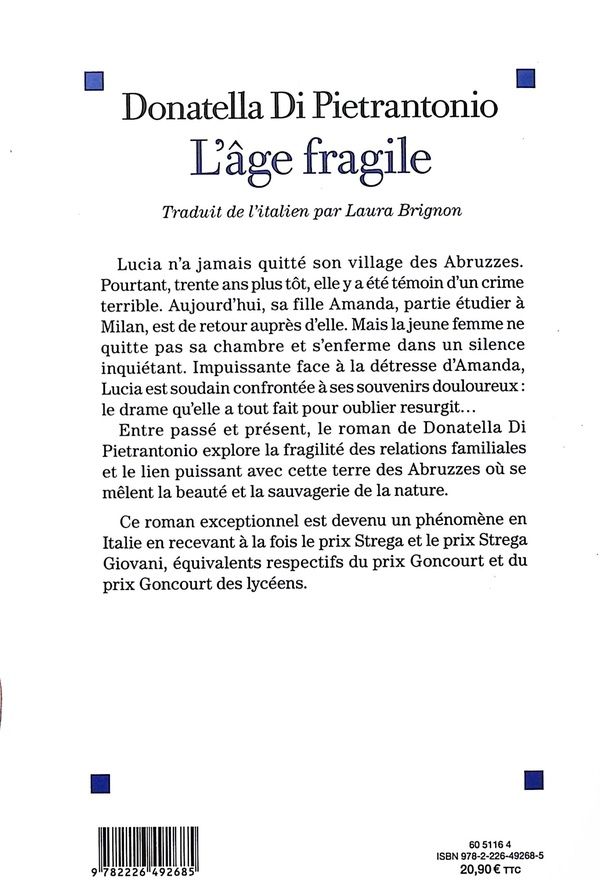 Quatrième de couverture de « L'âge fragile : roman »