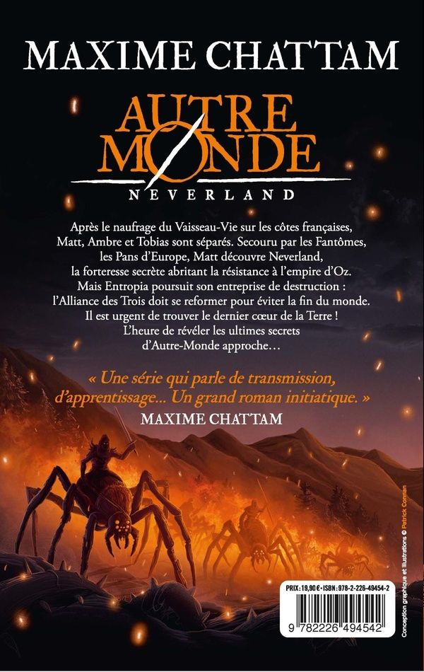 Quatrième de couverture de « Neverland : roman »