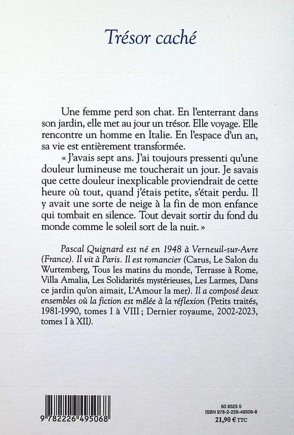 Quatrième de couverture de « Trésor caché : roman »