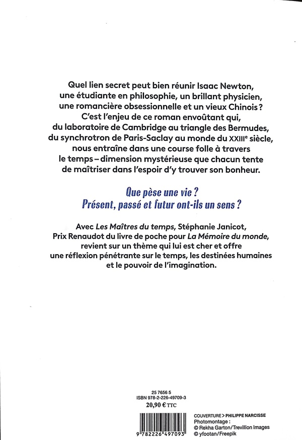 Quatrième de couverture de « Les maîtres du temps : roman »