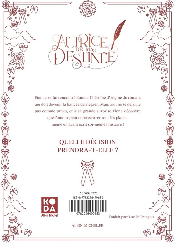 Quatrième de couverture de « Autrice de ma destinée »
