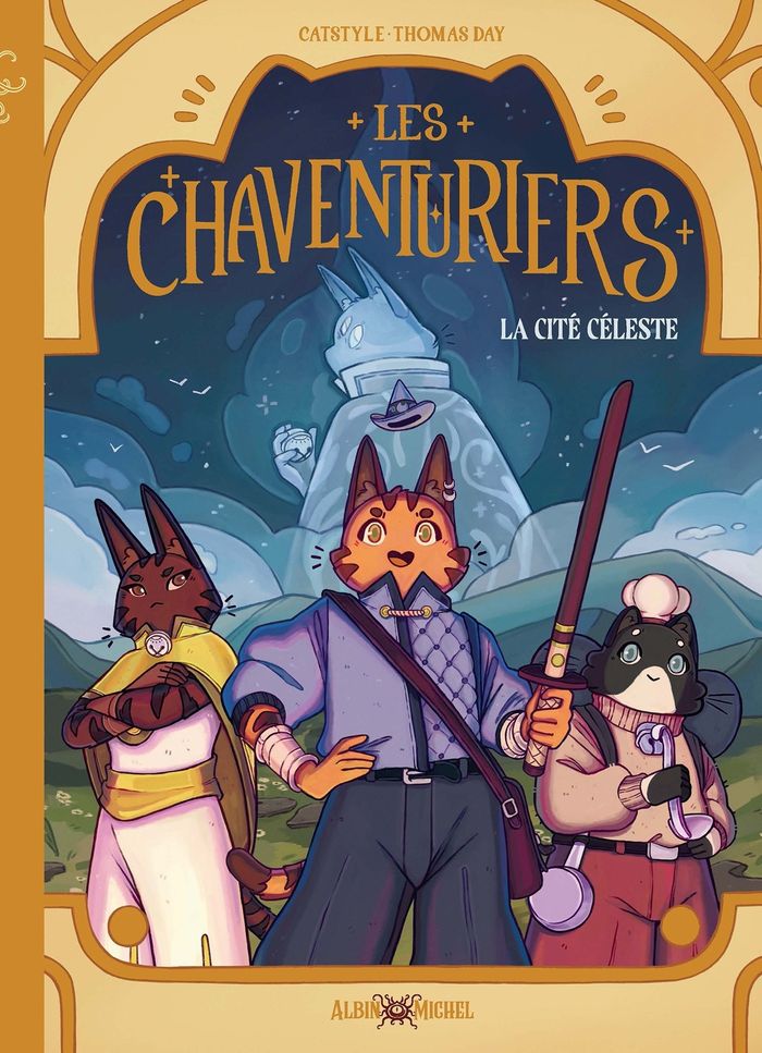 Couverture du livre « Les chaventuriers : la cité céleste » de Catstyle, librairie Les Contes Infusés à Corte
