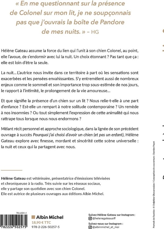Quatrième de couverture de « Dormir seul, à deux... ou avec son chien ? »