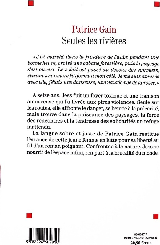 Quatrième de couverture de « Seules les rivières : roman »