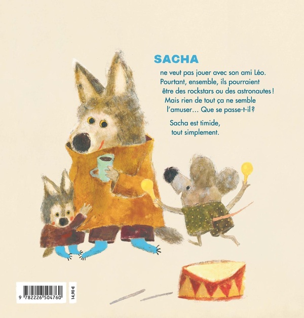Quatrième de couverture de « Sacha est timide »