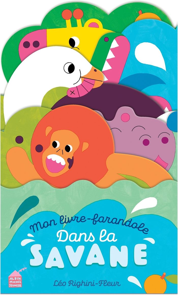 Couverture du livre « Mon livre farandole : dans la savane » de Léo Righini-Fleur, librairie Les Contes Infusés à Corte