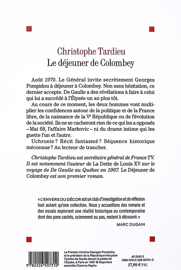 Quatrième de couverture de « Le déjeuner de Colombey : roman »