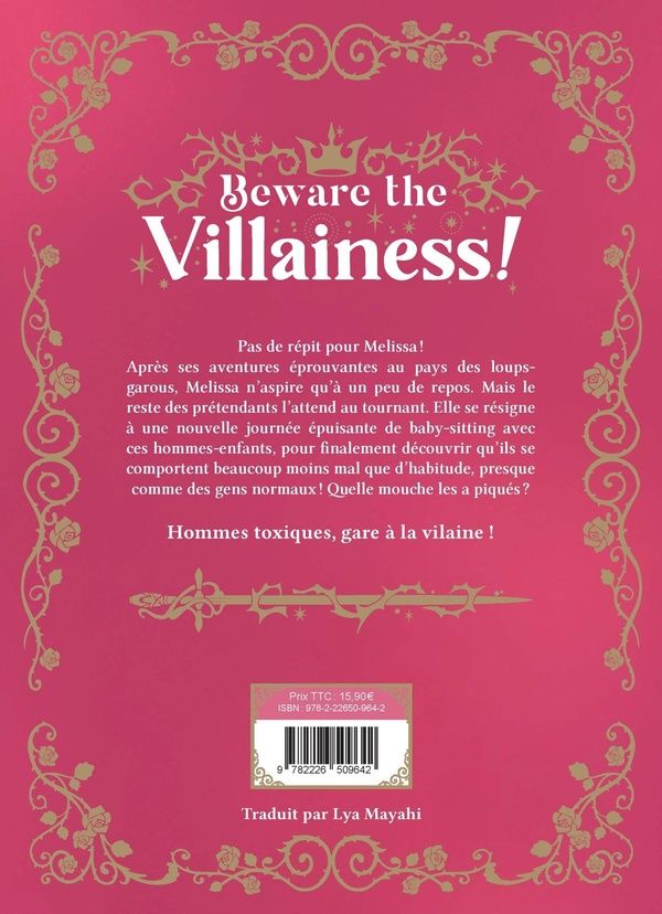 Quatrième de couverture de « Beware the Villainess ! »