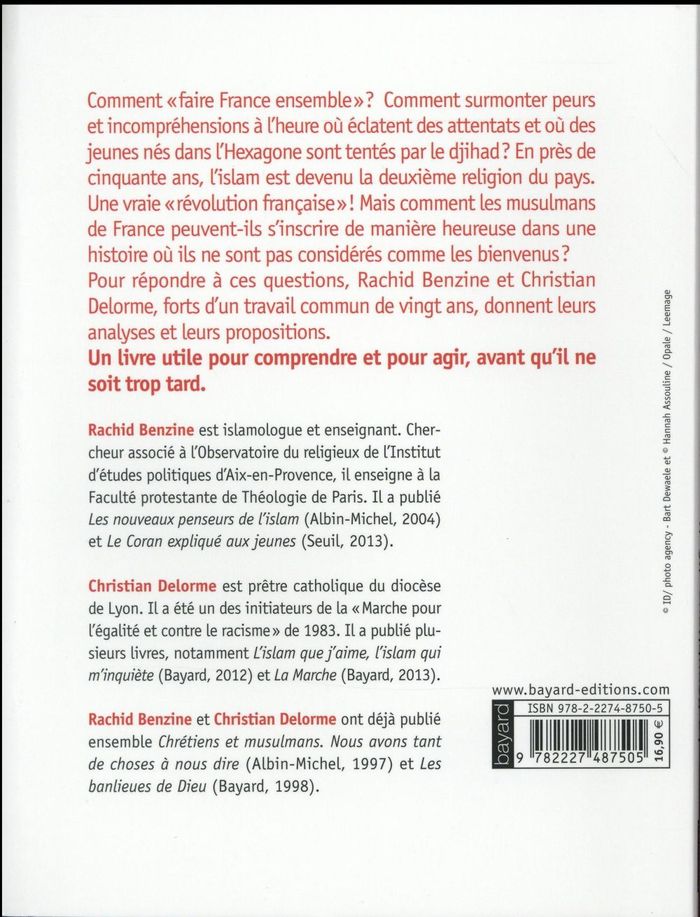 Quatrième de couverture de « La République, l'Église et l'islam : une révolution française »