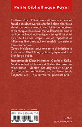 Quatrième de couverture de « LA REVOLUTION PSYCHANALYTIQUE »
