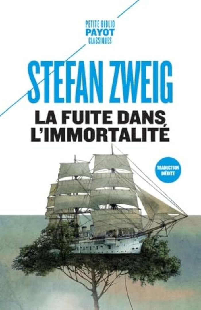 Couverture du livre « La fuite dans l'immortalité » de Stefan Zweig, librairie Les Contes Infusés à Corte