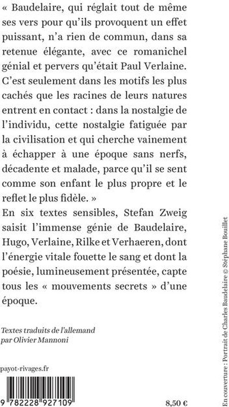 Quatrième de couverture de « Baudelaire : et autres poètes »