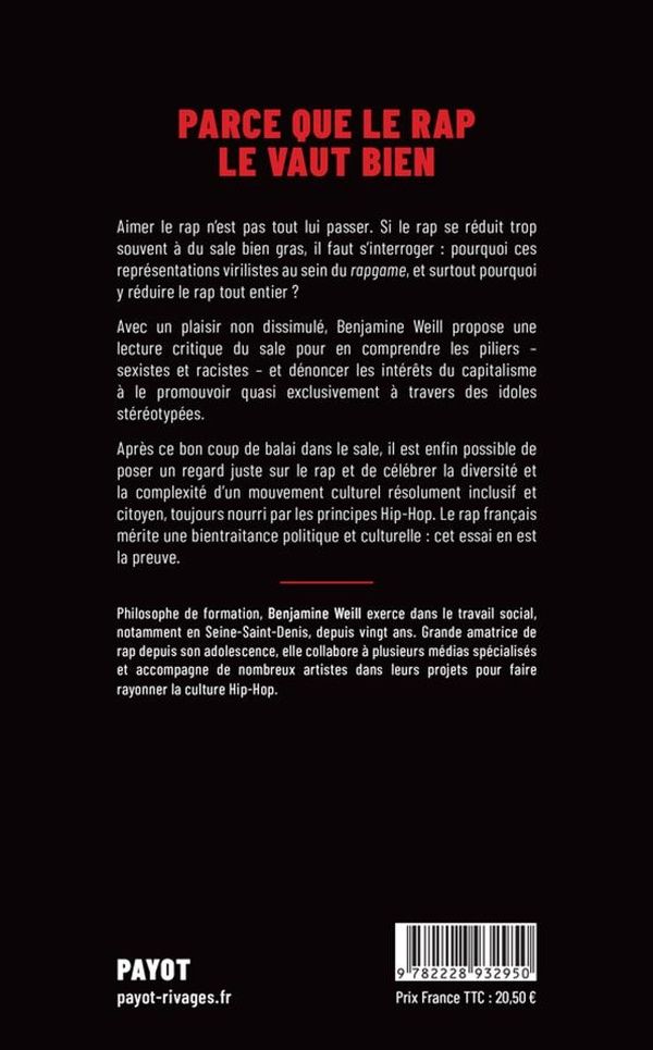 Quatrième de couverture de « A QUI PROFITE LE SALE ? - SEXISME, RACISME ET CAPITALISME DANS LE RAP FRANCAIS »