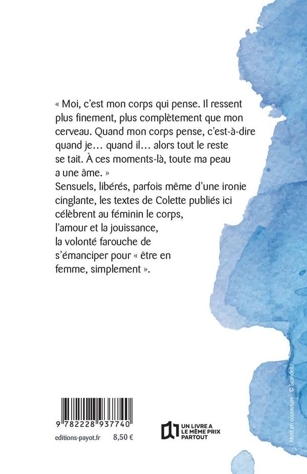 Quatrième de couverture de « Moi, c'est mon corps qui pense »
