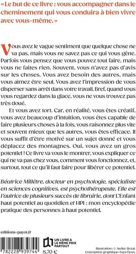 Quatrième de couverture de « Petit guide à l'usage des gens intelligents qui ne se trouvent pas très doués »