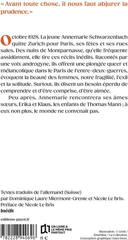 Quatrième de couverture de « Paris »