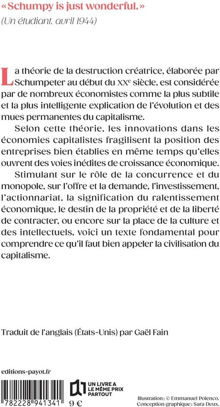 Quatrième de couverture de « Théorie de la destruction créatrice »