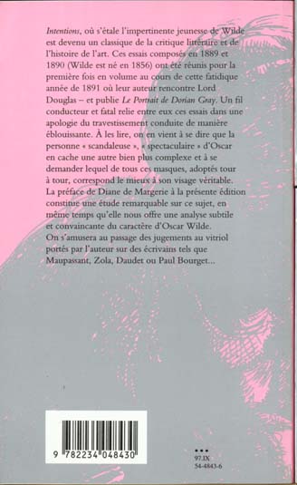 Quatrième de couverture de « INTENTIONS »