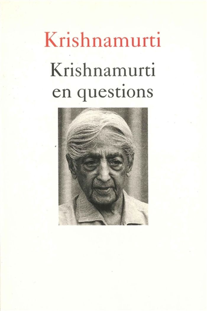 Couverture du livre « KRISHNAMURTI EN QUESTIONS », librairie Les Contes Infusés à Corte