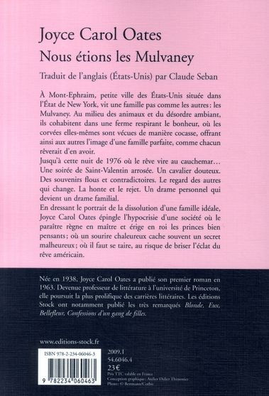 Quatrième de couverture de « Nous étions les Mulvaney : roman »
