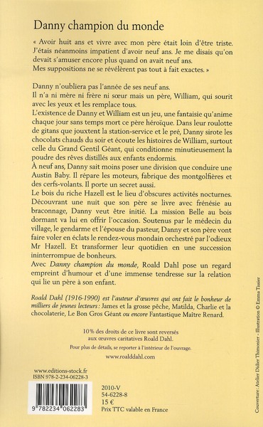Quatrième de couverture de « Danny, champion du monde »