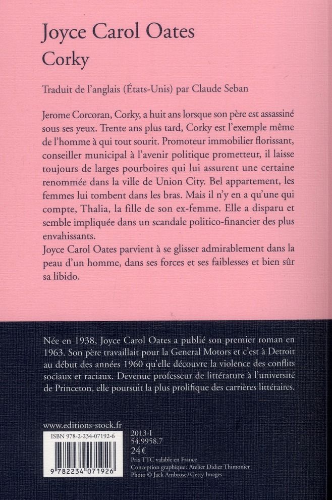 Quatrième de couverture de « Corky : roman »