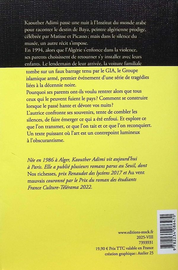 Quatrième de couverture de « La joie ennemie »