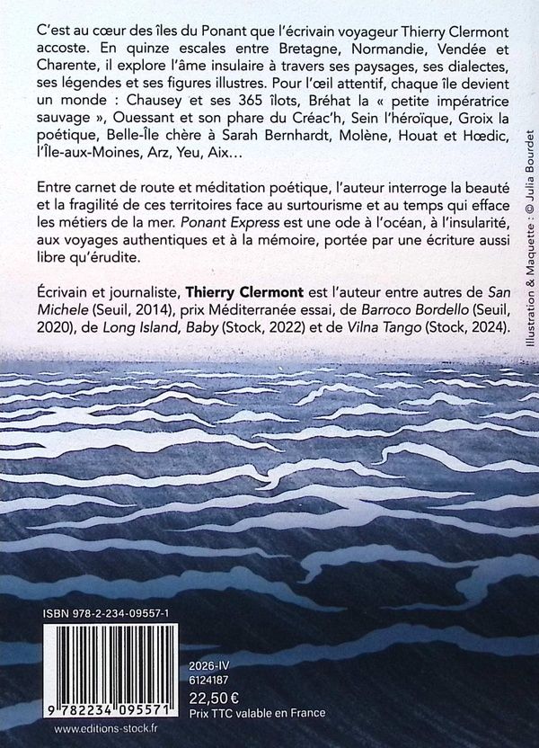 Quatrième de couverture de « Ponant Express : Une lecture sensible des îles de la Manche et de l'Atlantique »