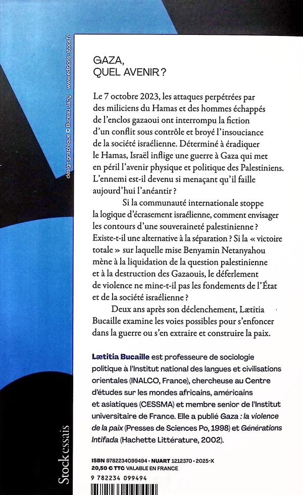 Quatrième de couverture de « Gaza, quel avenir ? »