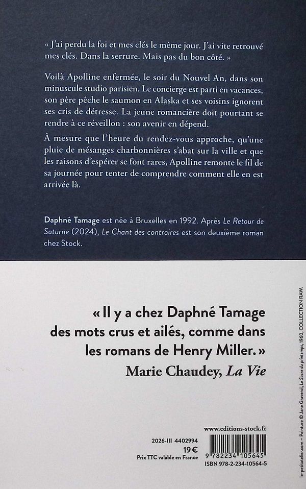 Quatrième de couverture de « Le chant des contraires »