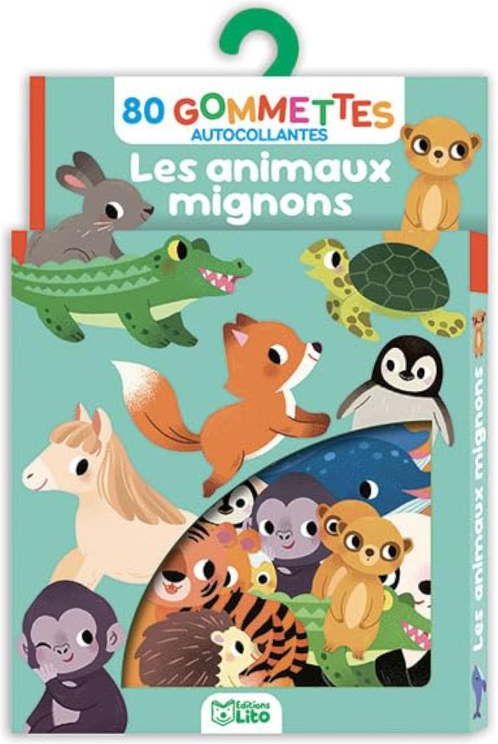 Couverture du livre « GOMMETTES LES ANIMAUX MIGNONS » de Xxx, librairie Les Contes Infusés à Corte