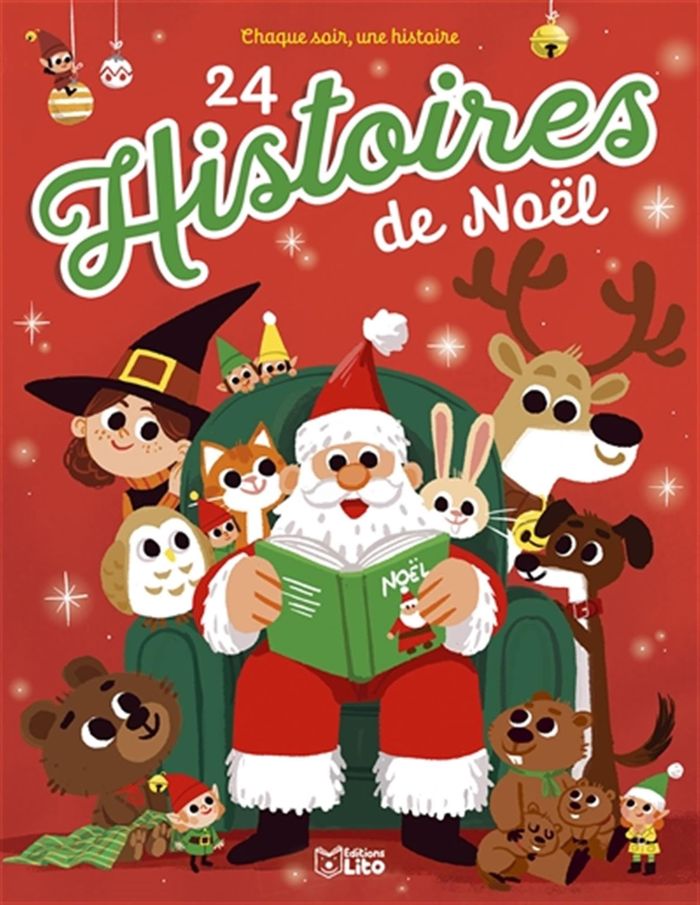 Couverture du livre « 24 histoires de Noël » de Collectif, librairie Les Contes Infusés à Corte
