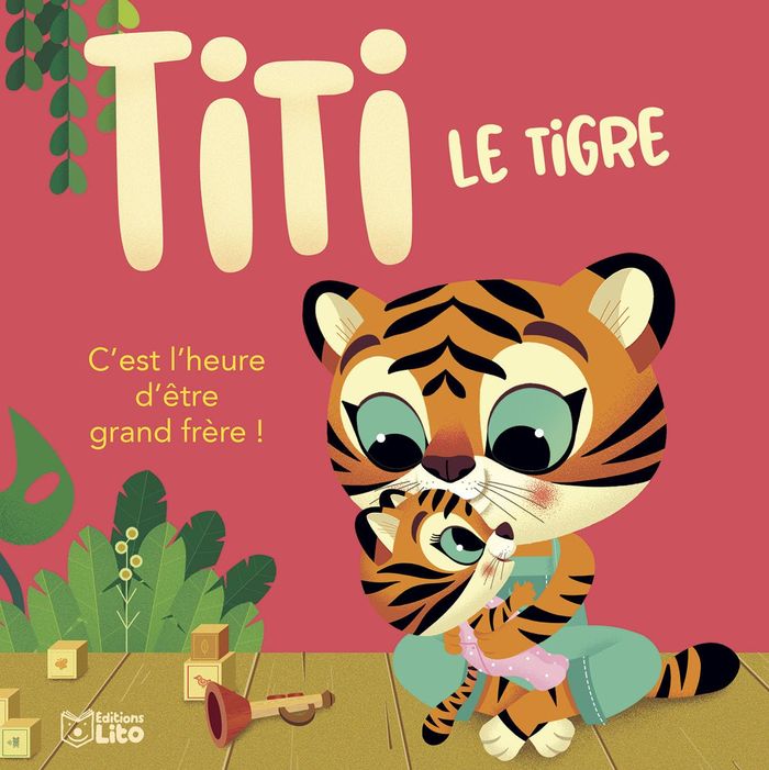 Couverture du livre « TITI LE TIGRE ETRE GRAND FRERE », librairie Les Contes Infusés à Corte
