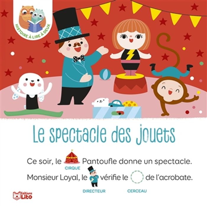 Couverture du livre « Le spectacle des jouets » de Cécile Elma Roger, librairie Les Contes Infusés à Corte