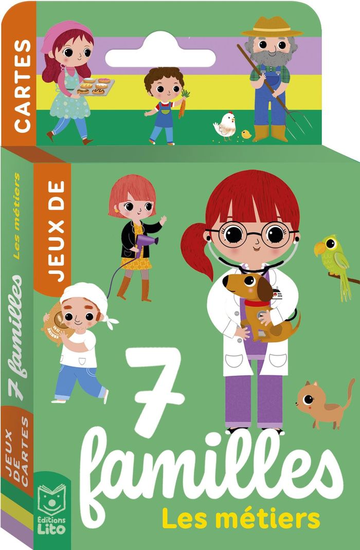Couverture du livre « JEUX 7 FAMILLES LES METIERS », librairie Les Contes Infusés à Corte