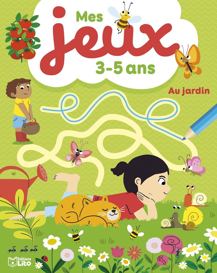 Couverture du livre « MES JEUX 3 5 ANS AU JARDIN » de Xxx, librairie Les Contes Infusés à Corte
