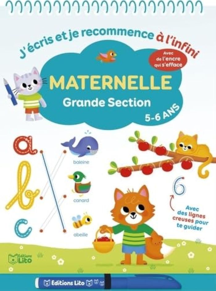 Couverture du livre « J ECRIS ET RECO GRANDE SECTION » de Xxx, librairie Les Contes Infusés à Corte