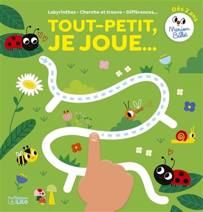 Couverture du livre « Tout-petit, je joue : labyrinthes, cherche et trouve, différences » de Marion Billet, librairie Les Contes Infusés à Corte