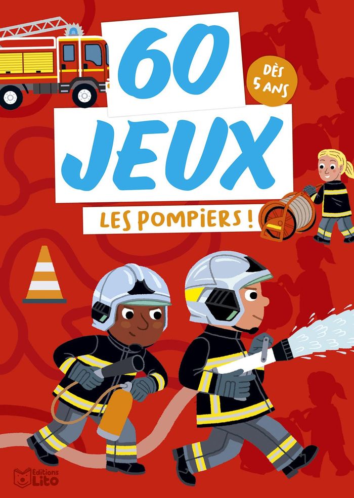 Couverture du livre « BLOC 60 JEUX LES POMPIERS » de Xxx, librairie Les Contes Infusés à Corte